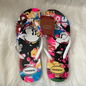 HAVAIANAS Disney Minnie Mouse Flip Flop Sandals Sz 9/10